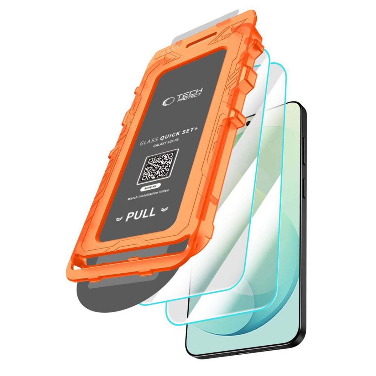 Samsung Galaxy S26 FE Tech-Protect Quick Set+ Skærmbeskyttelsesglas - 2 stk - Gennemsigtig