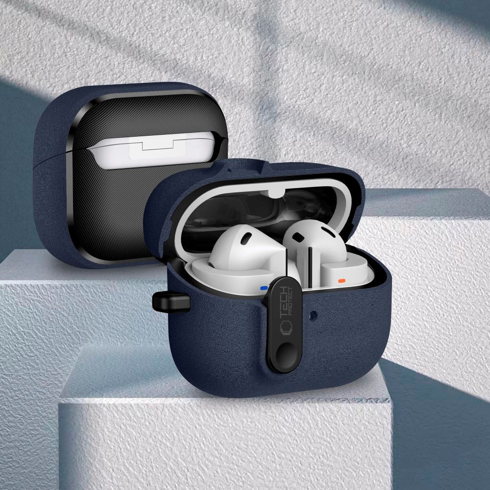 Tech-Protect Samsung Galaxy Buds 3 / 3 Pro / 3 FE Slim Hook Cover - Karabinhage - Blå