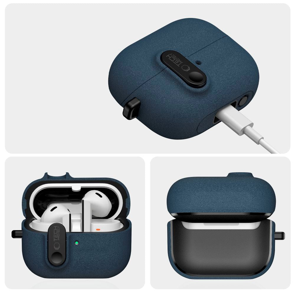 Tech-Protect Samsung Galaxy Buds 3 / 3 Pro / 3 FE Slim Hook Cover - Karabinhage - Blå