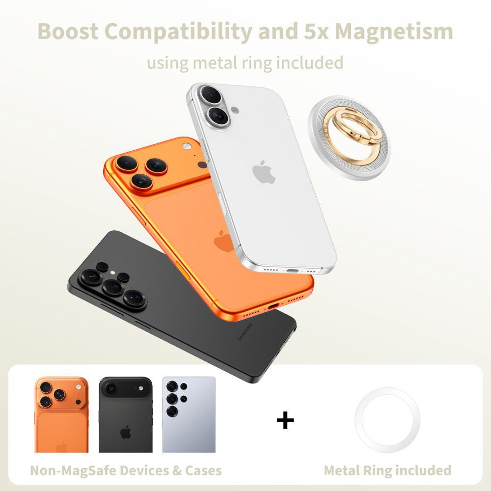 Tech-Protect Lamano Mobil Ring - MagSafe Kompatibel - Sølv / Guld
