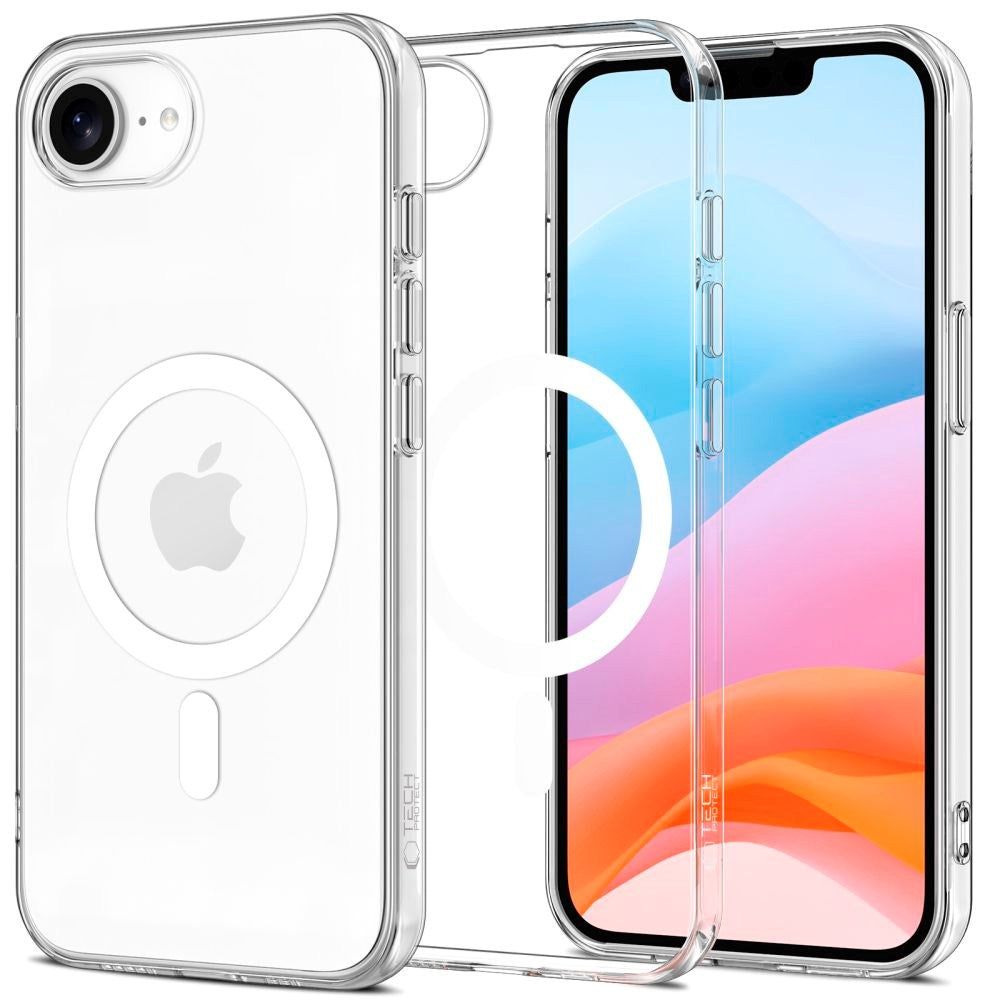 Tech-Protect - iPhone 16e - FlexAir Fleksibelt Plastik Cover - MagSafe Kompatibel - Gennemsigtig