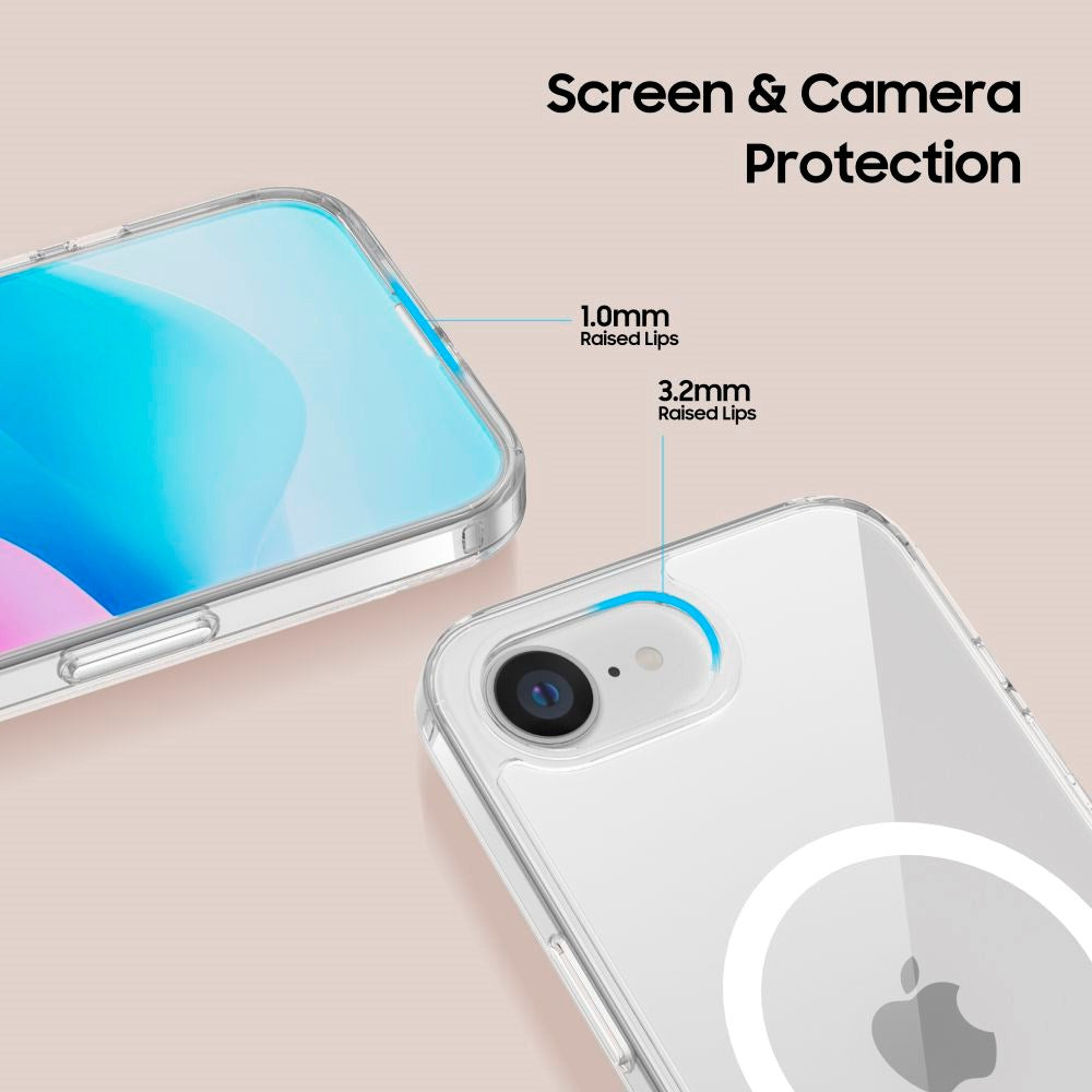 Tech-Protect Flexair Hybrid Cover - iPhone 16e - MagSafe Kompatibel - Gennemsigtig