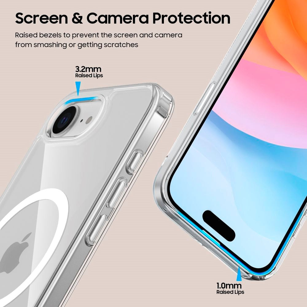 Tech-Protect Flexair Hybrid Cover - iPhone 16e - MagSafe Kompatibel - Gennemsigtig