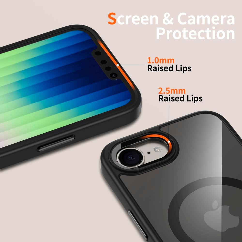 Tech-Protect - iPhone 16e - Magmat Cover - MagSafe Kompatibel - Gennemsigtig / Sort