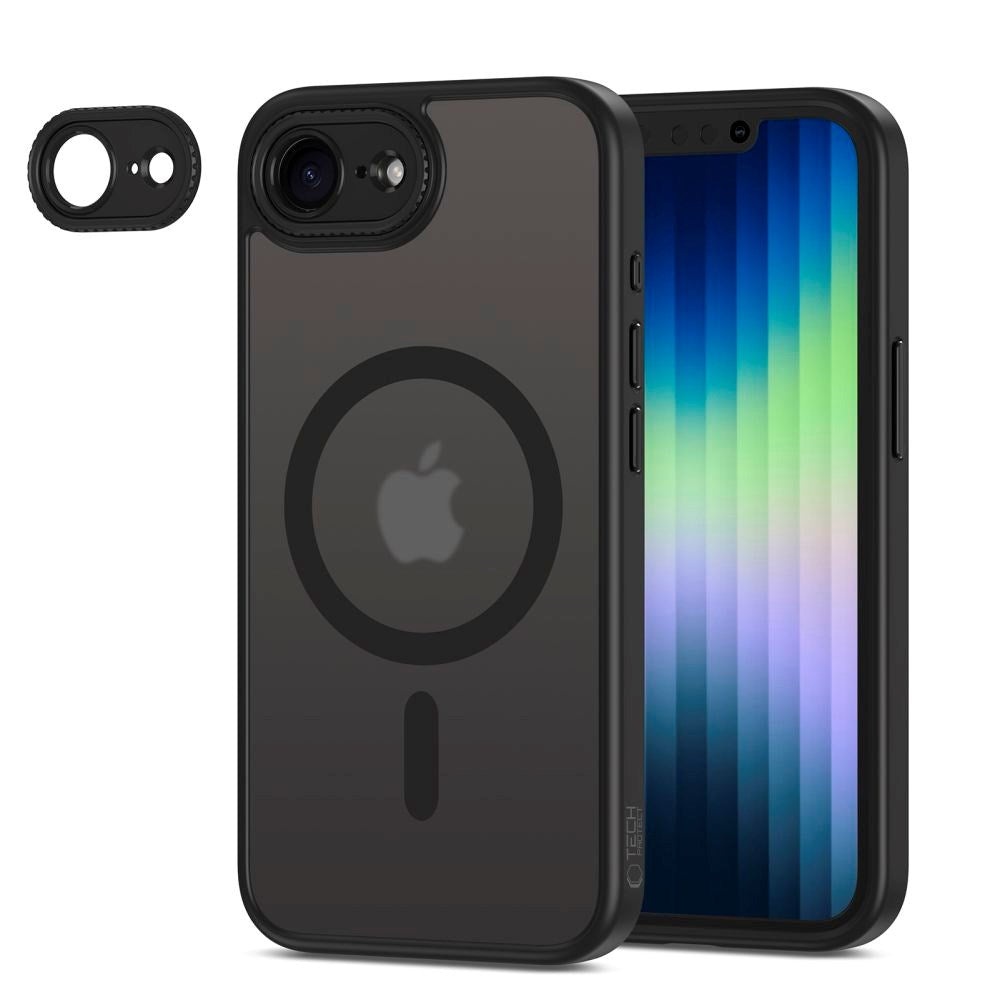 Tech-Protect MagCam Cover - iPhone 16e - MagSafe Kompatibel - Mat Sort