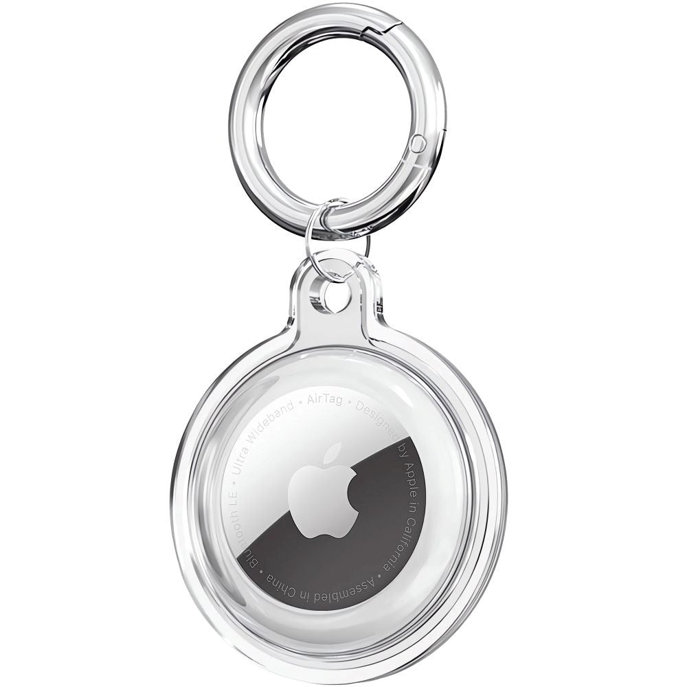 Tech-Protect Apple AirTag 1. & 2. Gen. Icon Case m. Karabinhage - 4 stk. - Gennemsigtig