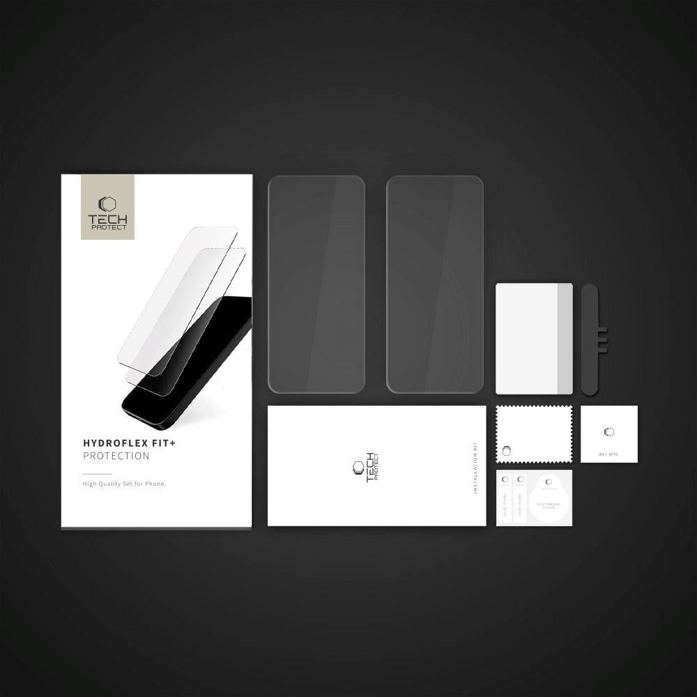 Tech-Protect Hydroflex Fit+ Skærmbeskyttelsesfilm - Xiaomi Redmi Note 14 Pro (5G) / Pro+ - 2 stk - Gennemsigtig