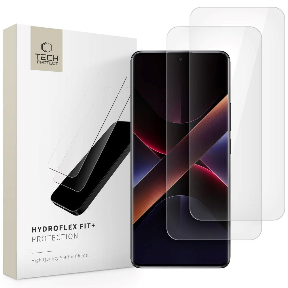 Tech-Protect Hydroflex Fit+ Skærmbeskyttelsesfilm - Xiaomi Redmi Note 14 Pro (5G) / Pro+ - 2 stk - Gennemsigtig