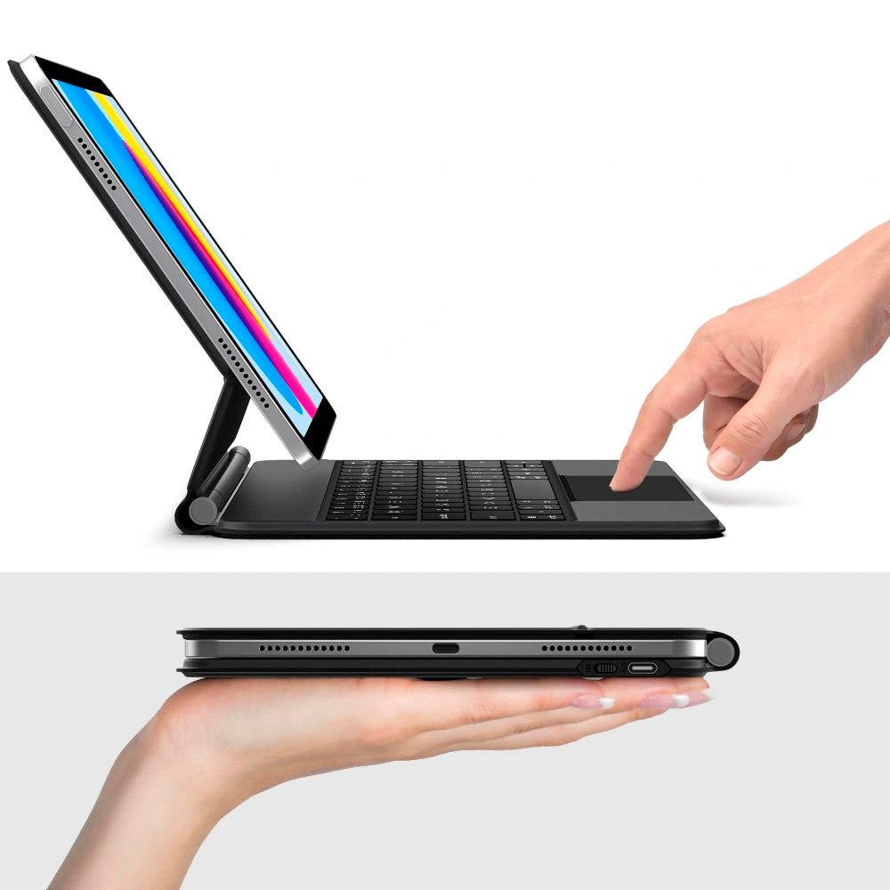 iPad 11" (2025) / 10.9" (2024/2022) Tech-Protect Keyboardcover - Engelsk Tastatur - Sort