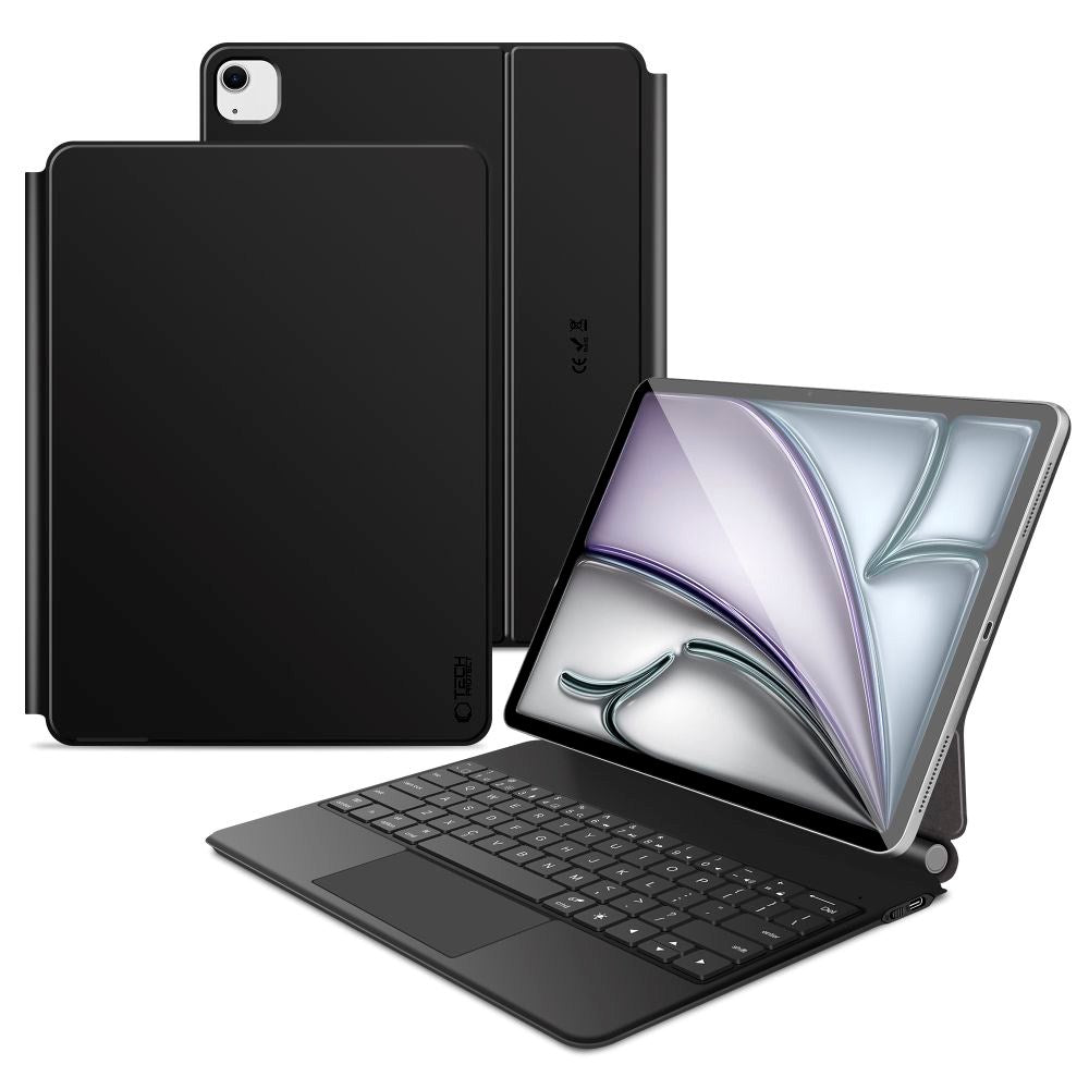 iPad Air 13" (2026 / 2025 / 2024) / Pro 12.9" (2022 / 2021 / 2020) Tech-Protect Keyboardcover - Engelsk Tastatur - Sort - (DEMO)