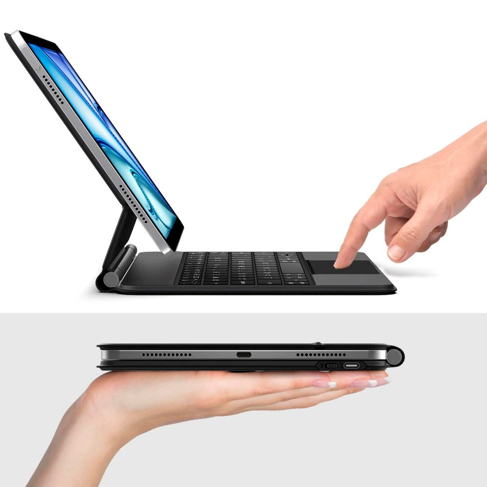 iPad Air 11" (2026 / 2025 / 2024) / Air (2022 / 2020) Tech-Protect Keyboardcover - Engelsk Tastatur - Sort