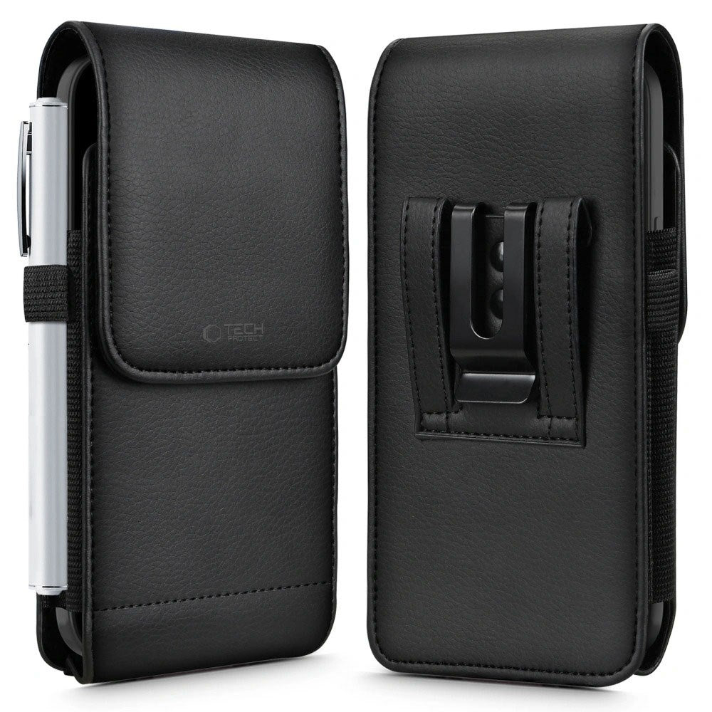 Tech-Protect Universal Kunstlæder Etui - Mål (16.5 x 9.1 x 2.4 cm) - Sort