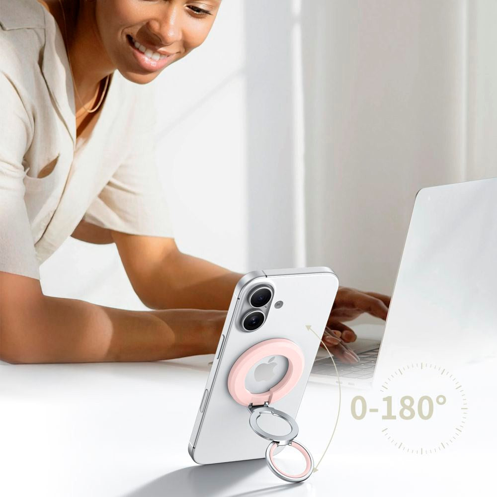 Tech-Protect Magnetisk Finger Ring - Mobil - MagSafe Kompatibel - Lyserød