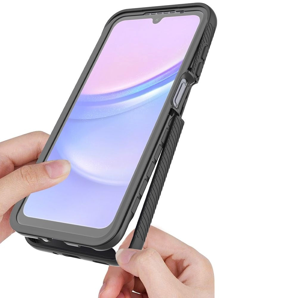 Tech-Protect Samsung Galaxy A16 (4G/5G) DEFENSE360 Cover m. Skærmbeskyttelse - Gennemsigtig / Sort