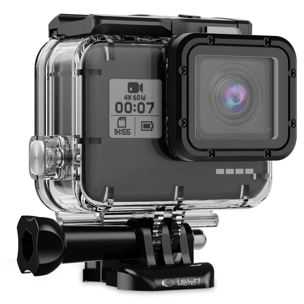 GoPro Hero 5 / 6 / 7 Tech-Protect GA200 Vandtæt Case - Gennemsigtig