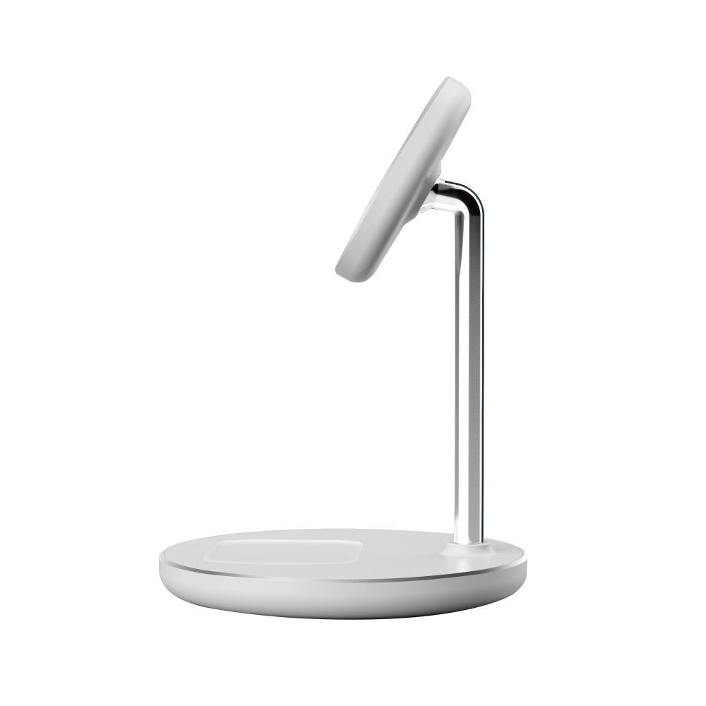 Tech-Protect Qi15W-A39 2i1 MagSafe Trådløs Oplader - Hvid