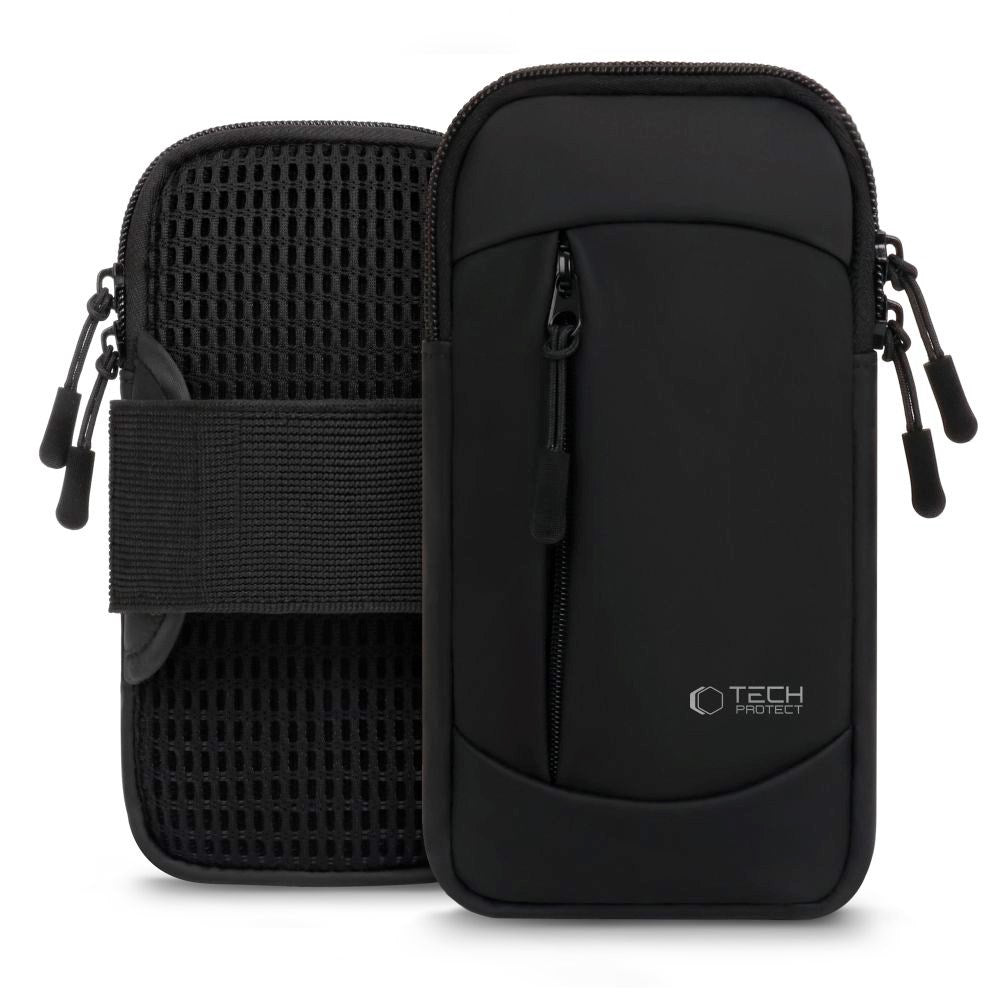 Tech-Protect - Universal Løbearmbånd - Sort / Hvid
