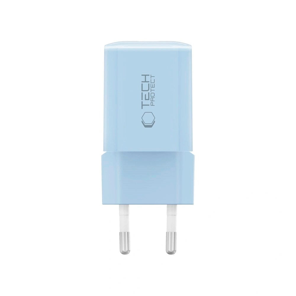 Tech-Protect 33W Vægoplader - 1x USB-A / 1x USB-C - Blå