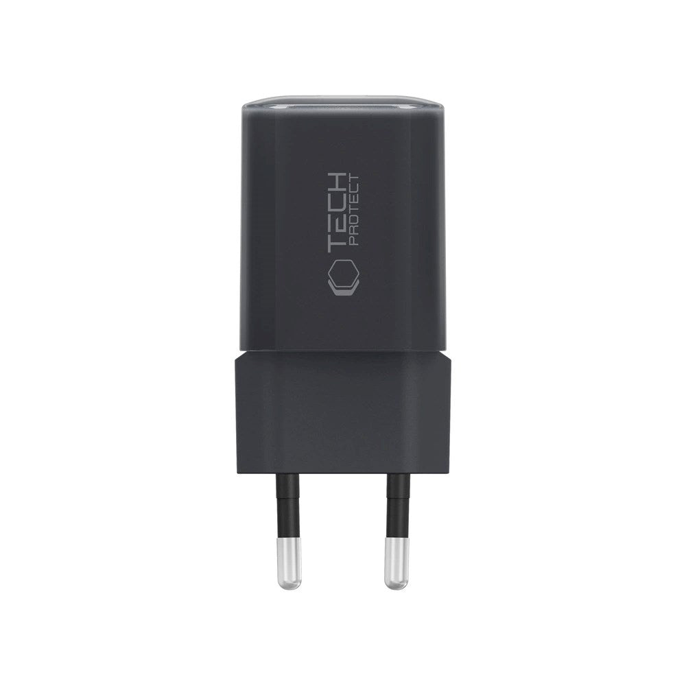 Tech-Protect 33W Vægoplader - 1x USB-A / 1x USB-C - Sort