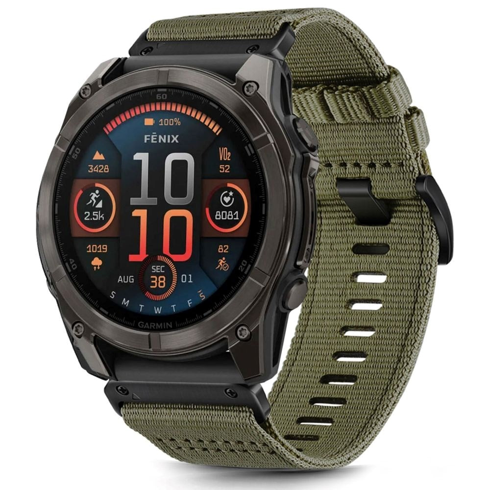 Universal Garmin Rem 26mm QuickFit - Classic Nylon - Mørkegrøn