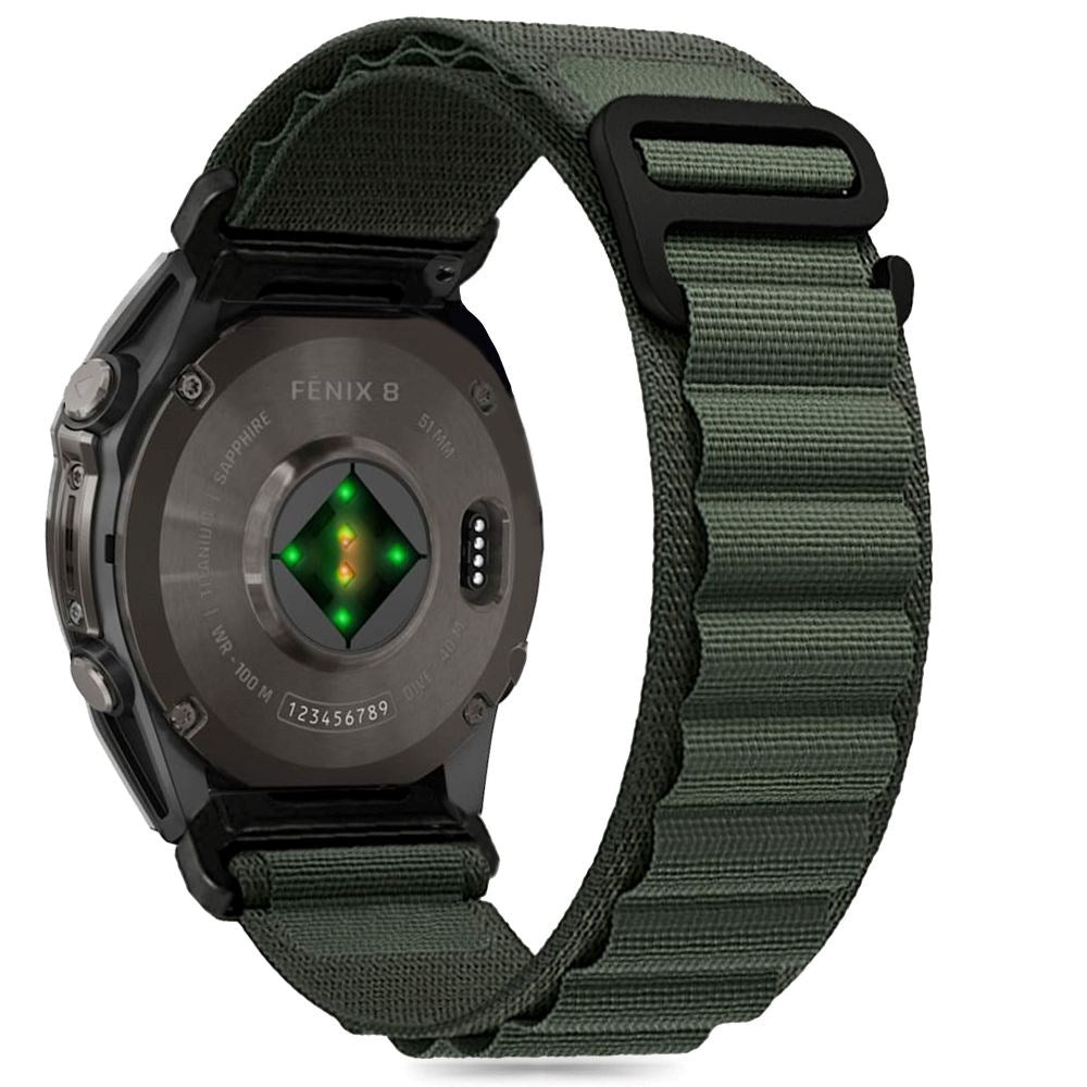 Universal Garmin 26mm QuickFit Tech-Protect Nylon Pro Rem - Mørkegrøn