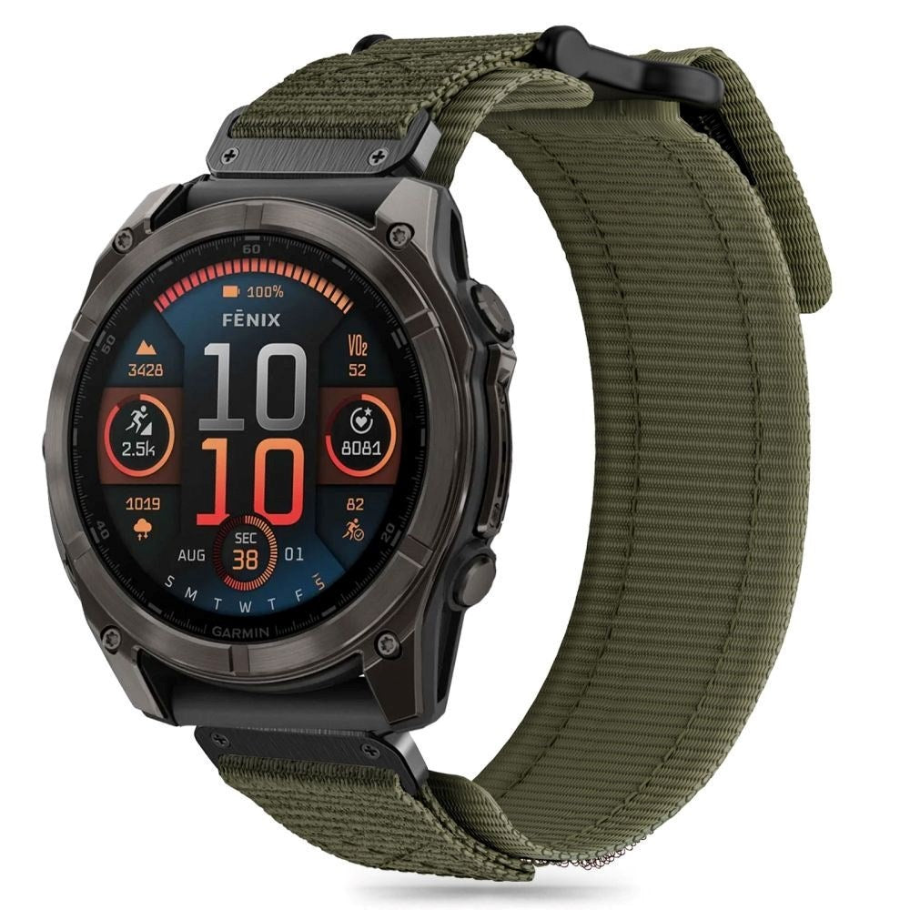 Universal Garmin 22mm QuickFit Tech-Protect Scout Pro Rem i Stof - Grøn