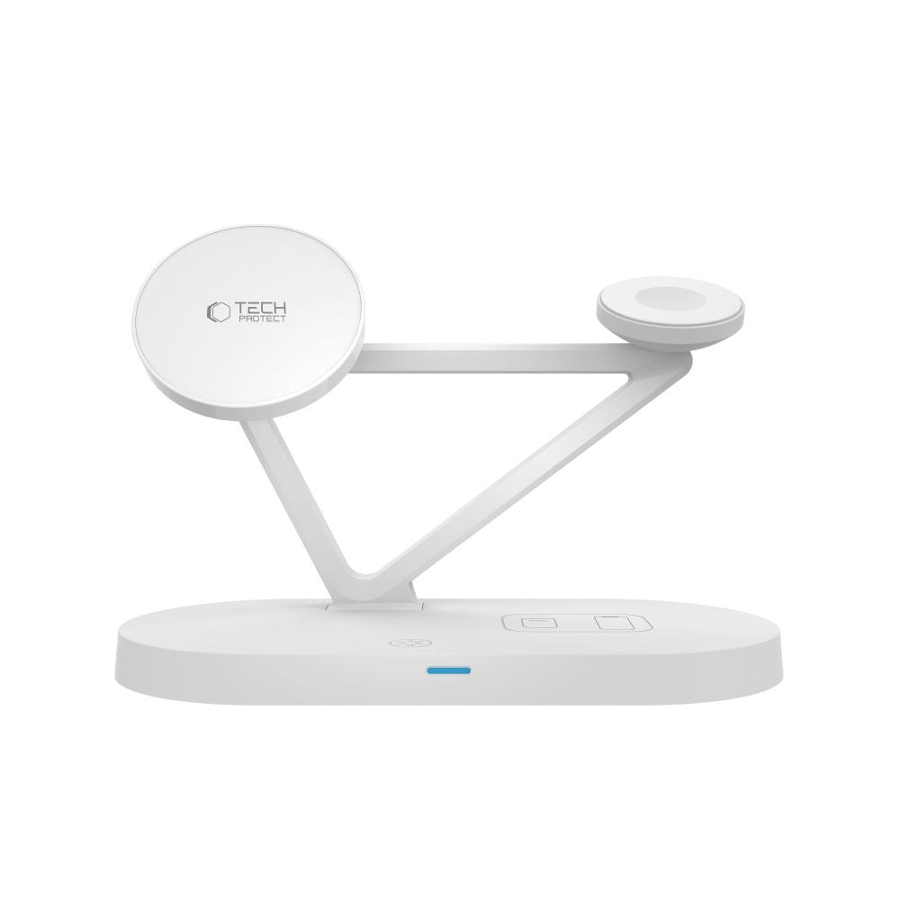Tech-Protect Trådløs Magsafe Oplader QI 15W 3-i-1 - Hvid