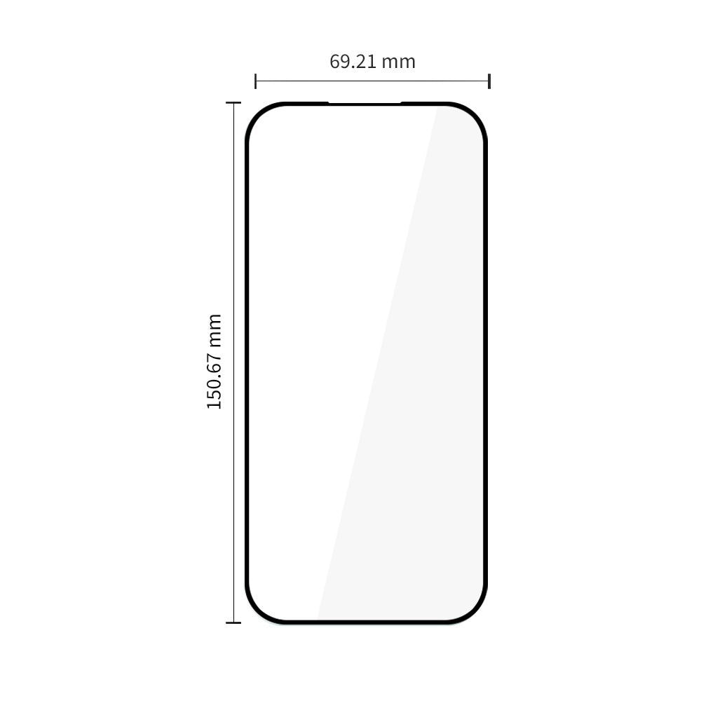 Google Pixel 10a / 9a Tech-Protect Glass Fit+ Skærmglas - 2 stk - Gennemsigtig / Sort Kant