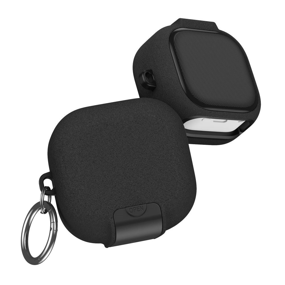 Samsung Galaxy Buds 4 / 4 Pro Tech-Protect Slim Hook Cover - Karabinhage - Sort