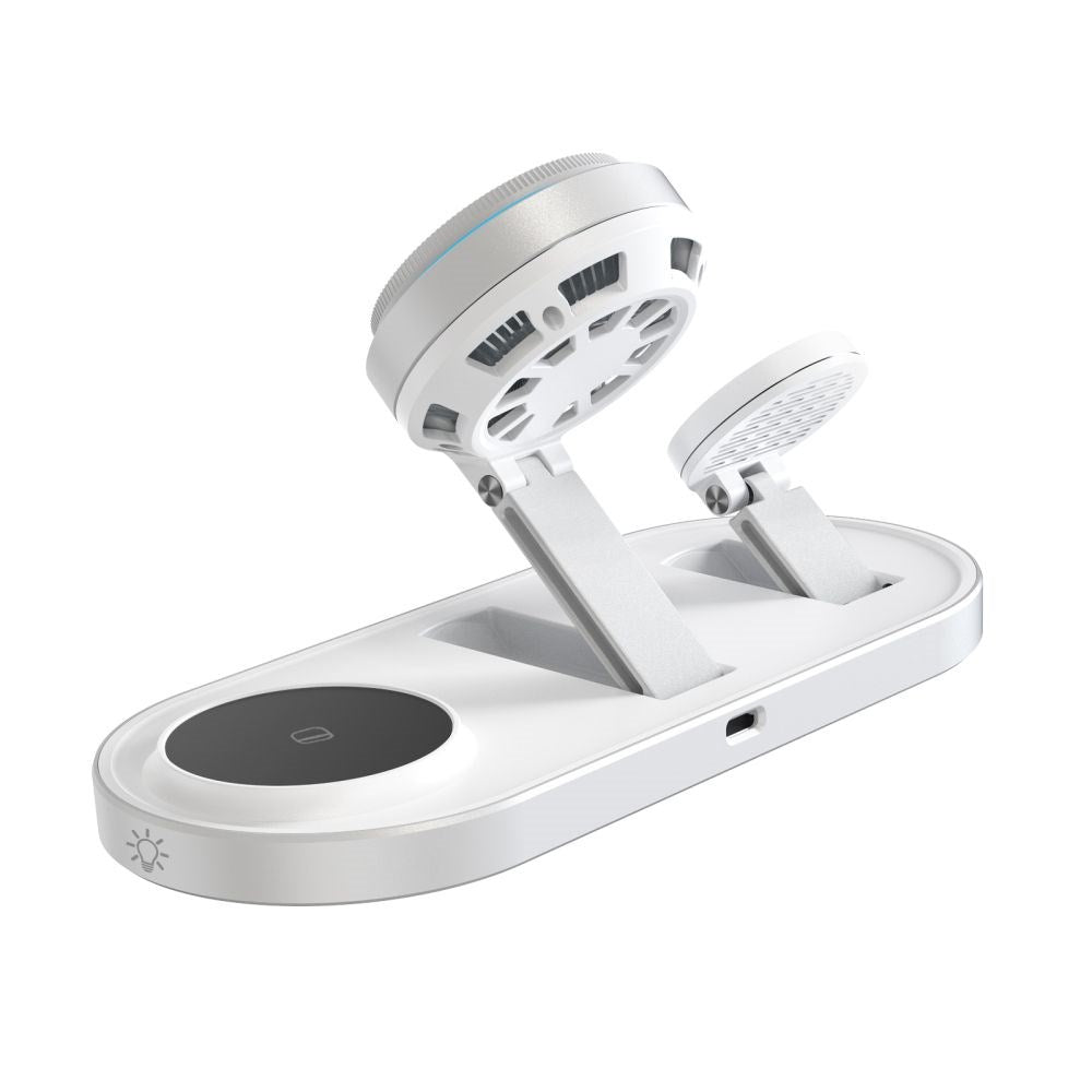 Tech-Protect A51 ARCTICBOOST Trådløs Oplader - 3-i-1 - 25W - MagSafe / Qi2 Kompatibel - Hvid