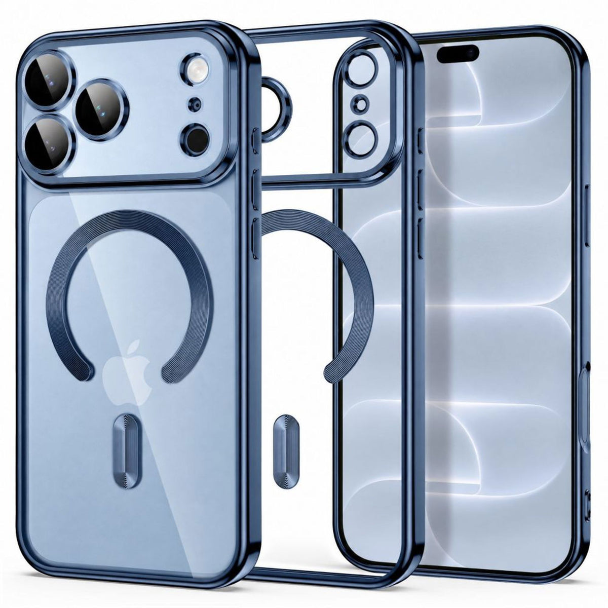 Tech-Protect iPhone 18 Pro / 17 Pro MagFlex Cover - MagSafe Kompatibel - Blå / Gennemsigtig