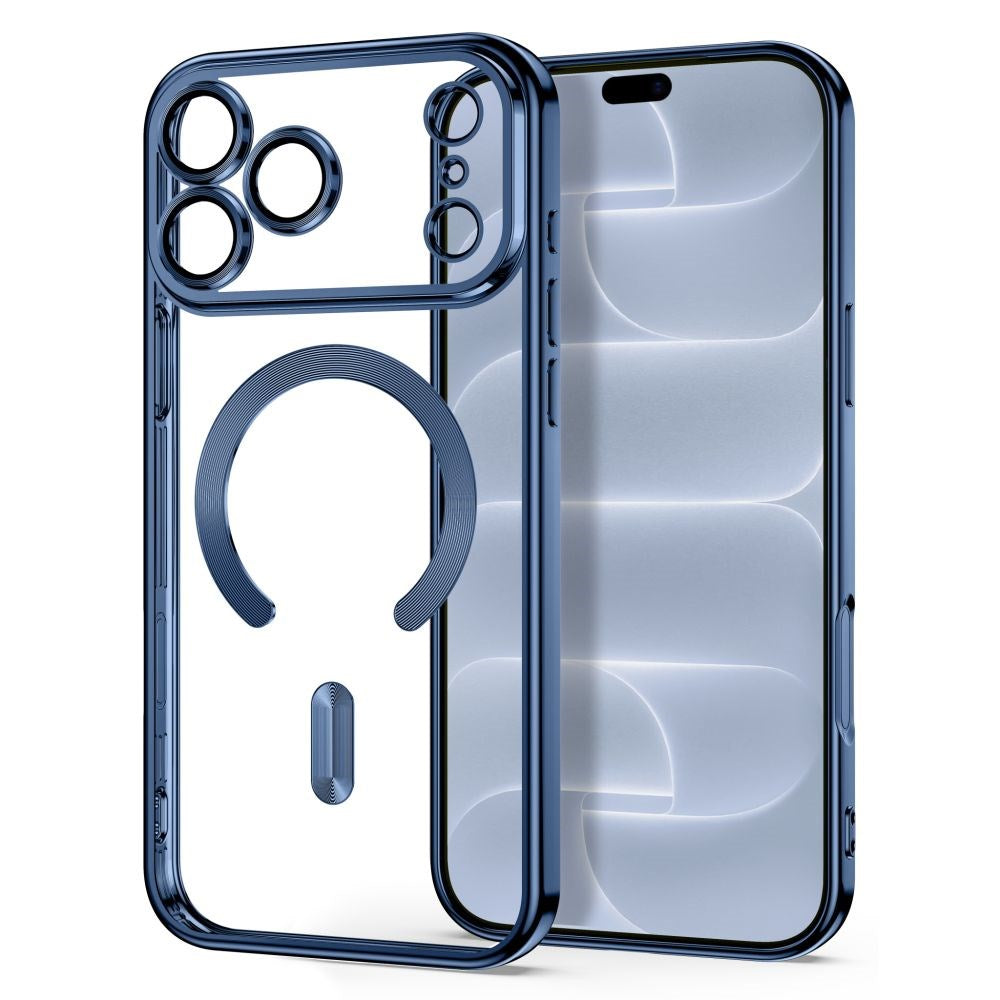 Tech-Protect iPhone 18 Pro Max / 17 Pro Max MagFlex Cover - MagSafe Kompatibel - Blå / Gennemsigtig
