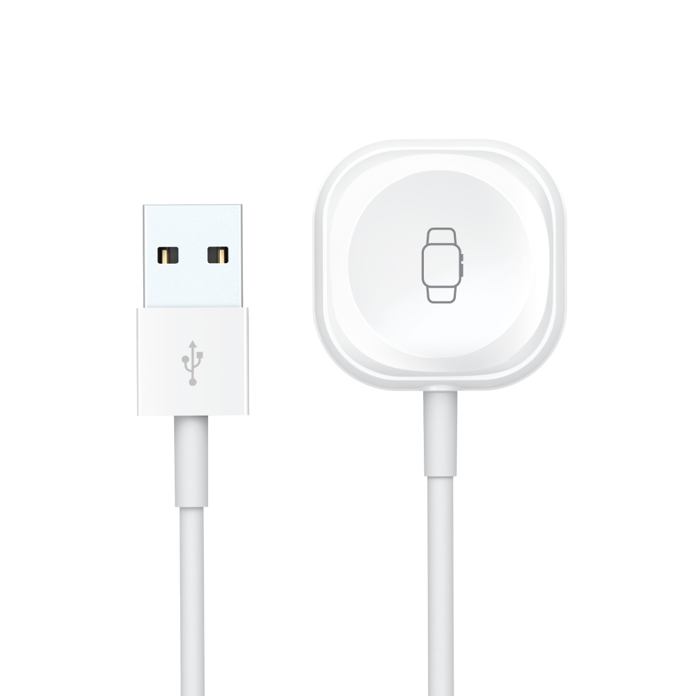 Forever MASM-100 - 3W Trådløs Oplader til Smartwatch - USB-A - MagSafe Kompatibel - Hvid