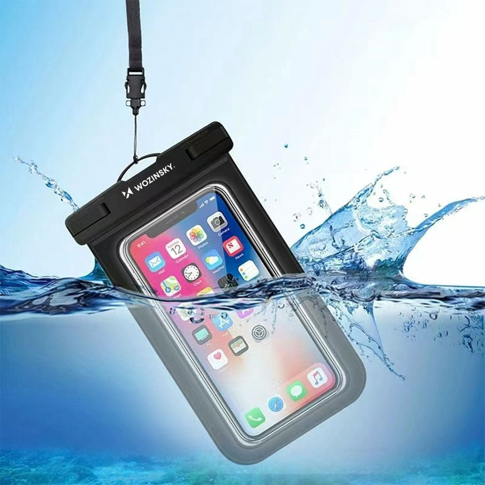 Wozinsky Universal Vandtæt Mobil Cover - Løbearmbånd - Sort