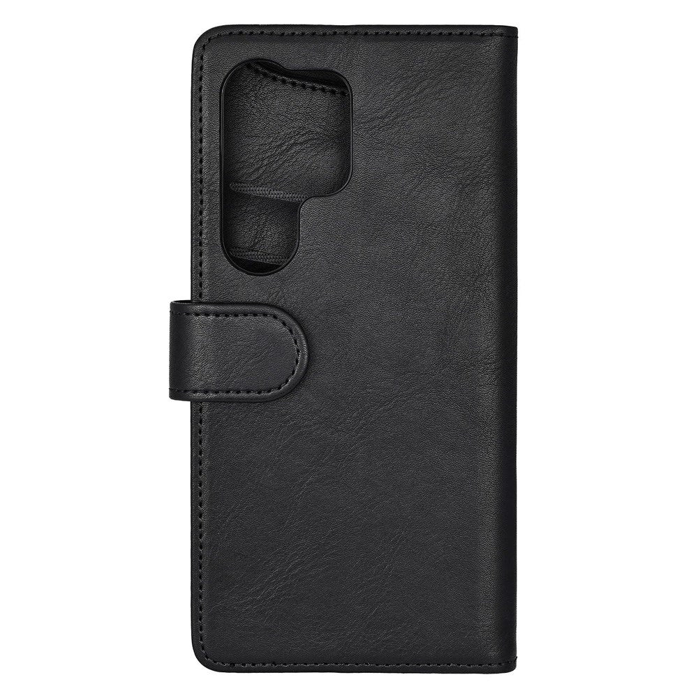 Samsung Galaxy S25 Ultra GEAR Classic Flip Cover Kunstlæder - Kortholder og Ståfunktion - Sort