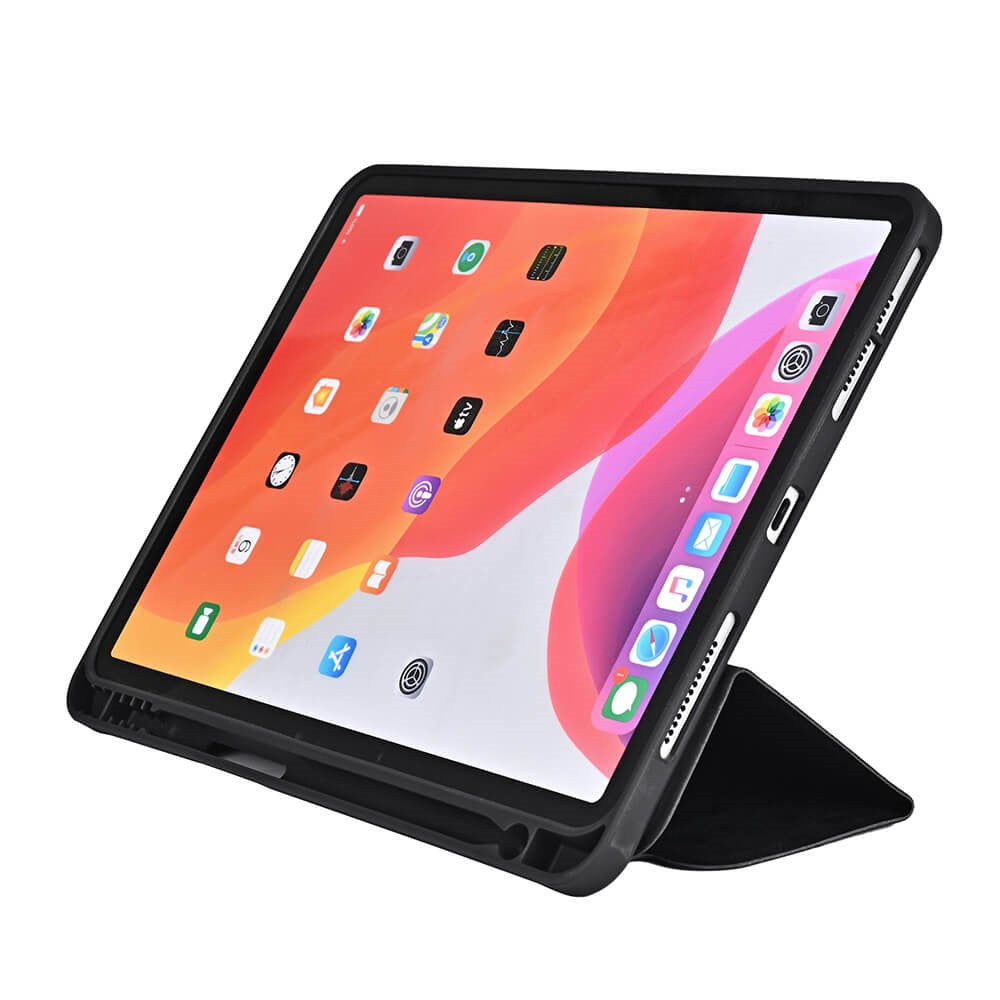 iPad Air 10.9-11" (2025-2020) / Pro 11" (2022-2018) GEAR Læder Flip Cover - Sort