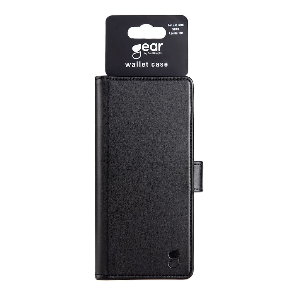 Sony Xperia 1 III GEAR Leather Wallet Cover Sort