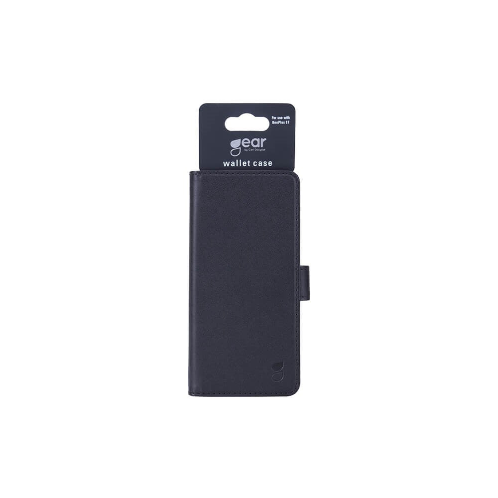 OnePlus 8T GEAR Wallet - Læder Cover m. Pung - Sort