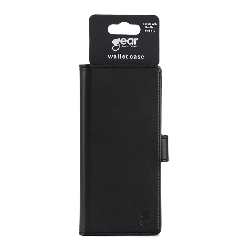 OnePlus Nord N10 Gear Wallet - Læder Cover m. Pung - Sort