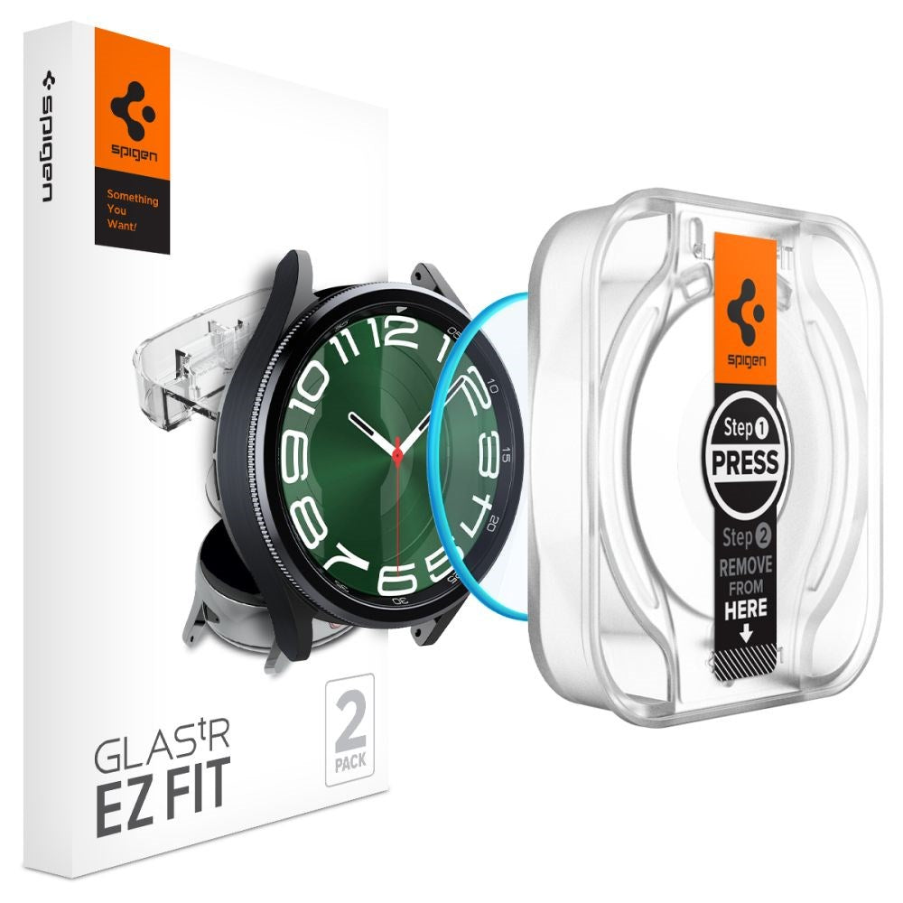 Spigen Samsung Galaxy Watch 6 Classic (47mm) EZ Fit GLAS.tR Skærmbeskyttelse - 2-stk. - Gennemsigtig