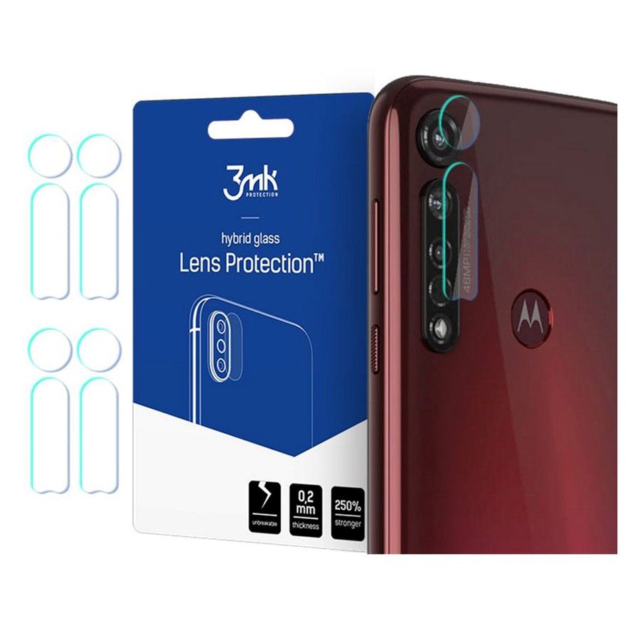 Motorola Moto G8 Plus 3MK Beskyttelsesglas til Kameralinse - 4 Stk.