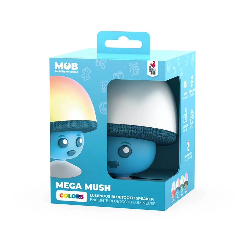 MOB Mega Mush Bluetooth Højtaler m. Sugekop - Blå