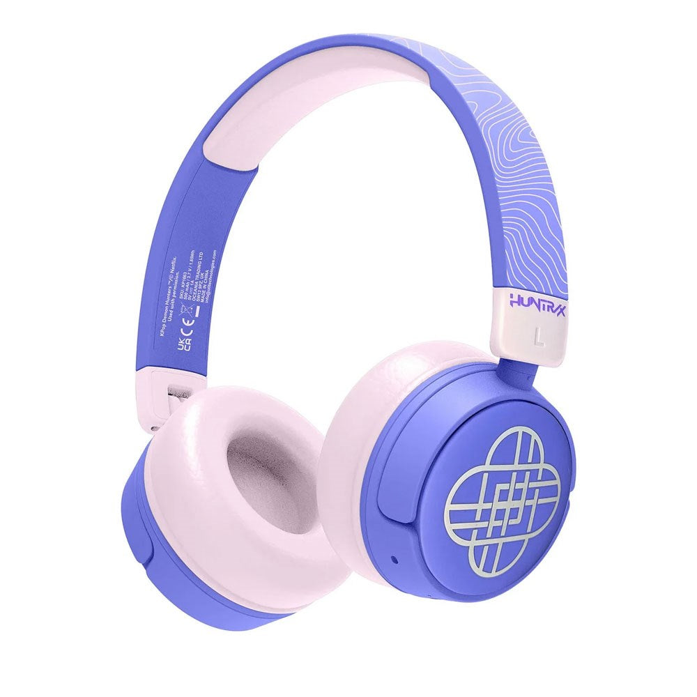 KPDH Trådløse Høretelefoner til Børn - On-Ear - Huntrix Symbol / Lilla