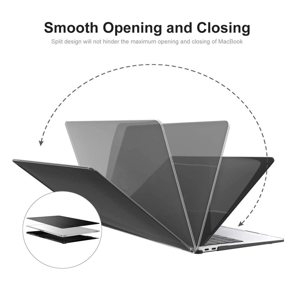 MacBook Pro 16" M1 / M2 / M3 / M4 (2021 / 2024) Plastik Bærbar Cover - Sort