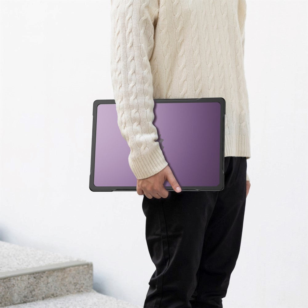 MacBook Air 15" M2/M3/M4 (2023-2025) Hårdt Plastik Cover - Gennemsigtig / Lilla