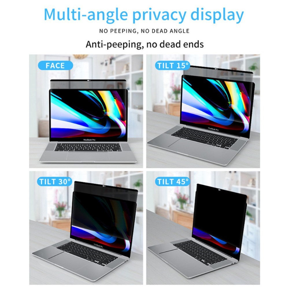 MacBook Pro 14 M5/M4/M3/M2/M1 (2026-2021) Magnetisk Skærmbeskyttelse - Privacy Funktion - Gennemsigtig