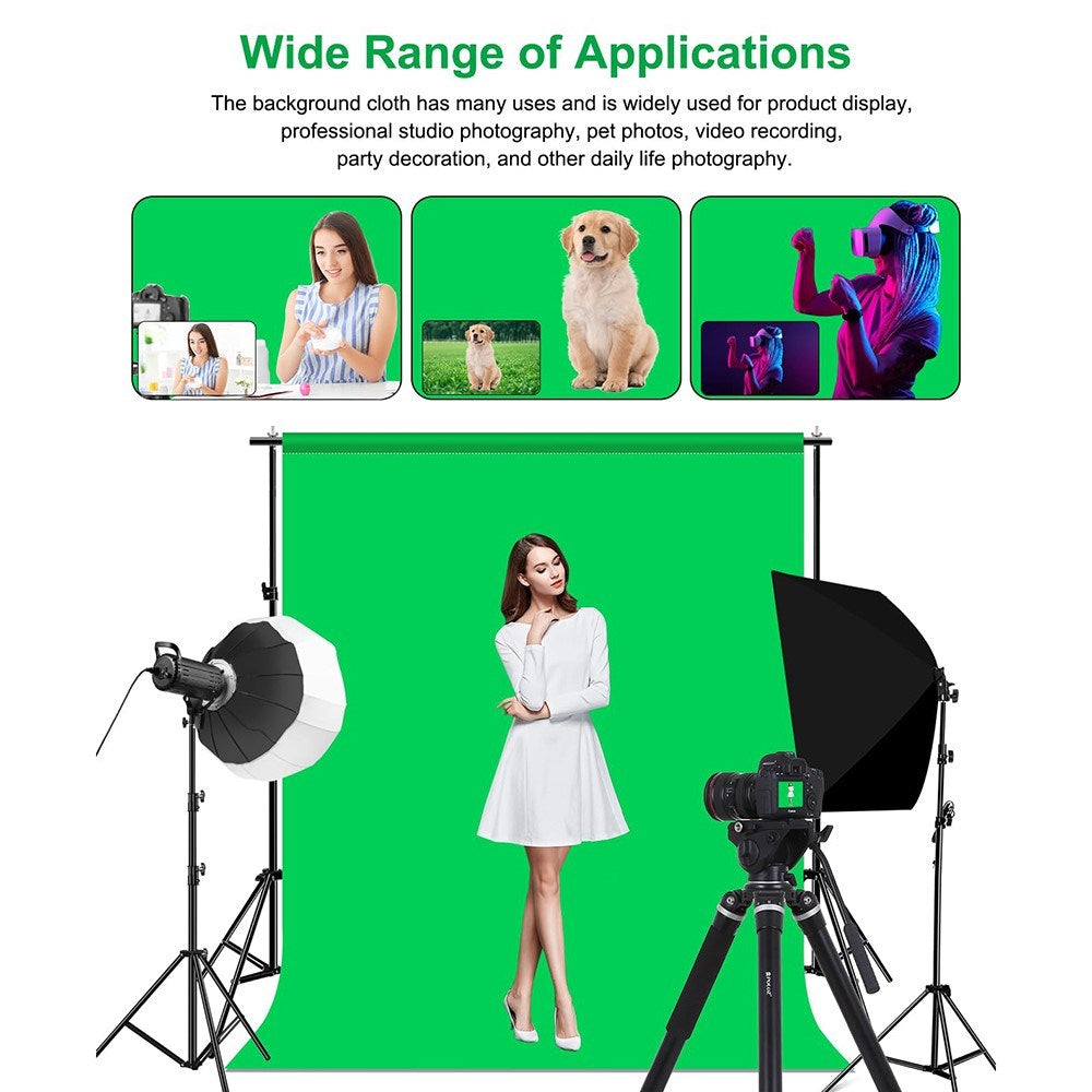 2 x 2 m Fotobaggrund Kit - Grøn