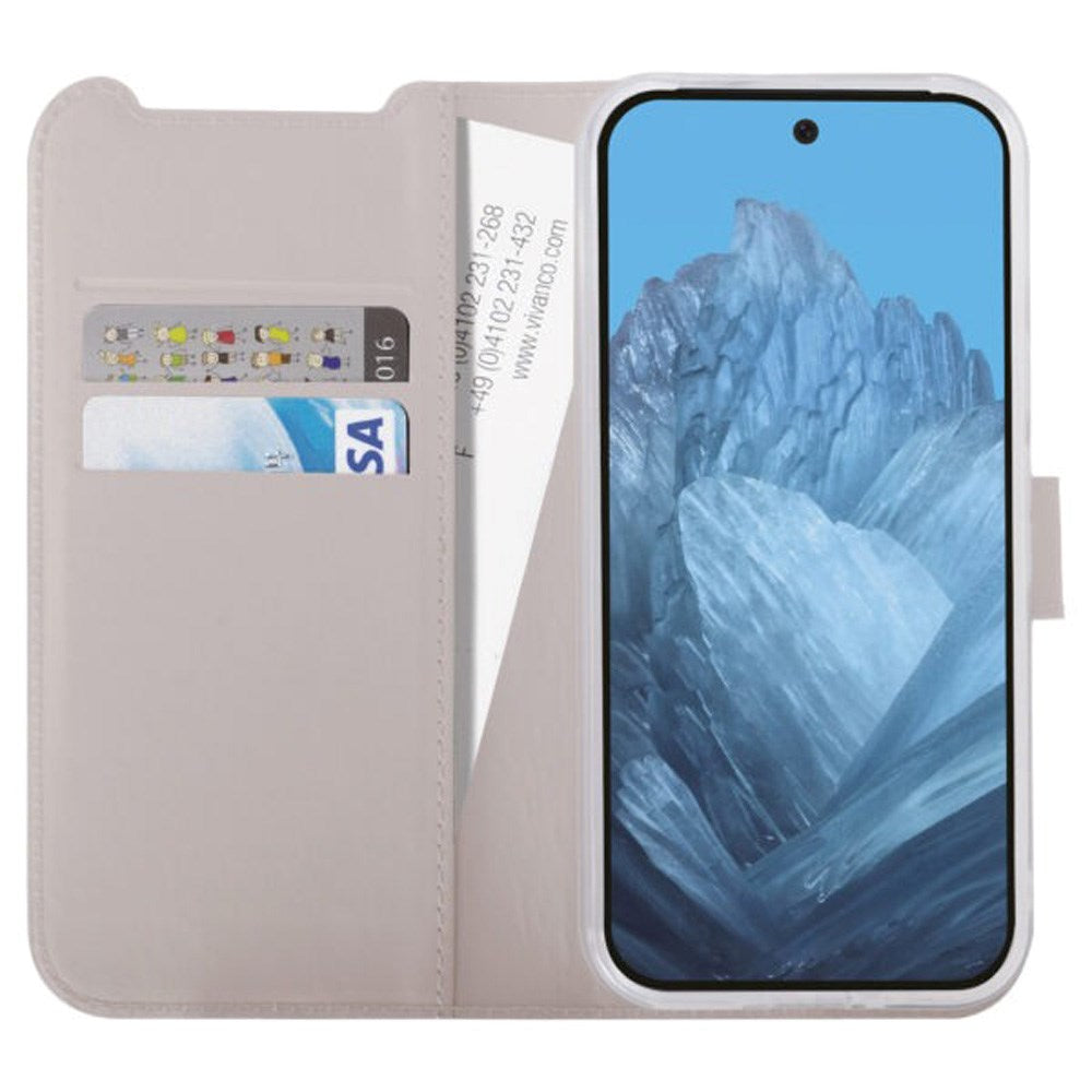 Vivanco Classic Wallet Flip Cover m. Pung - Google Pixel 9 / 9 Pro - Taupe