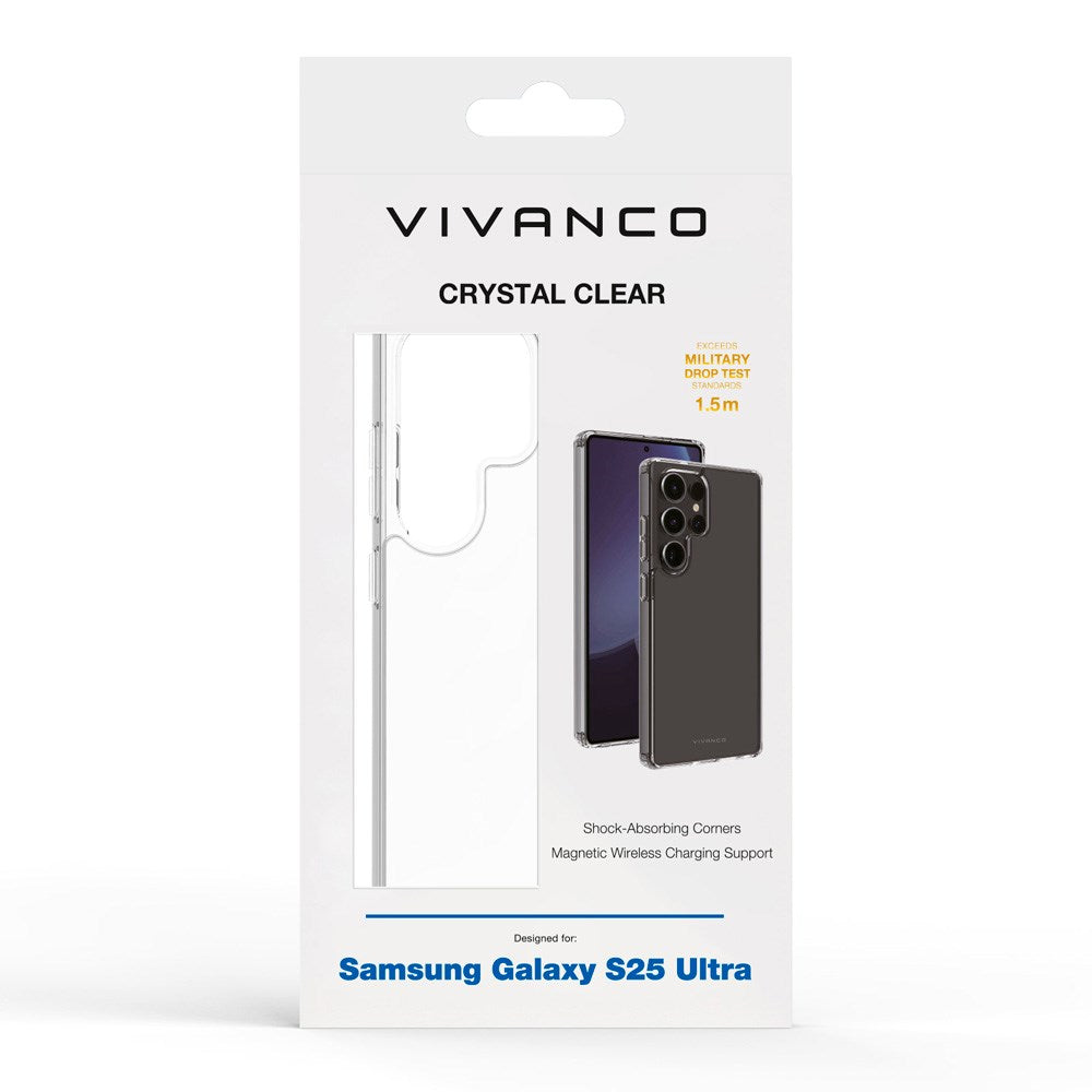 Vivanco Crystal Clear Bagsidecover til Samsung Galaxy S25 Ultra - Gennemsigtigt