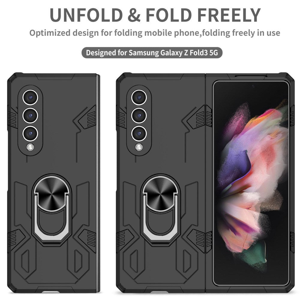 EIDERWOOD Samsung Galaxy Z Fold3 (5G) Håndværker Bagside Cover m. Kickstand - Sort